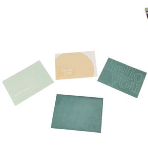 Zinus Blank Card Kit Set Of 3 “Thank You” and "Hello You" Green and Yellow